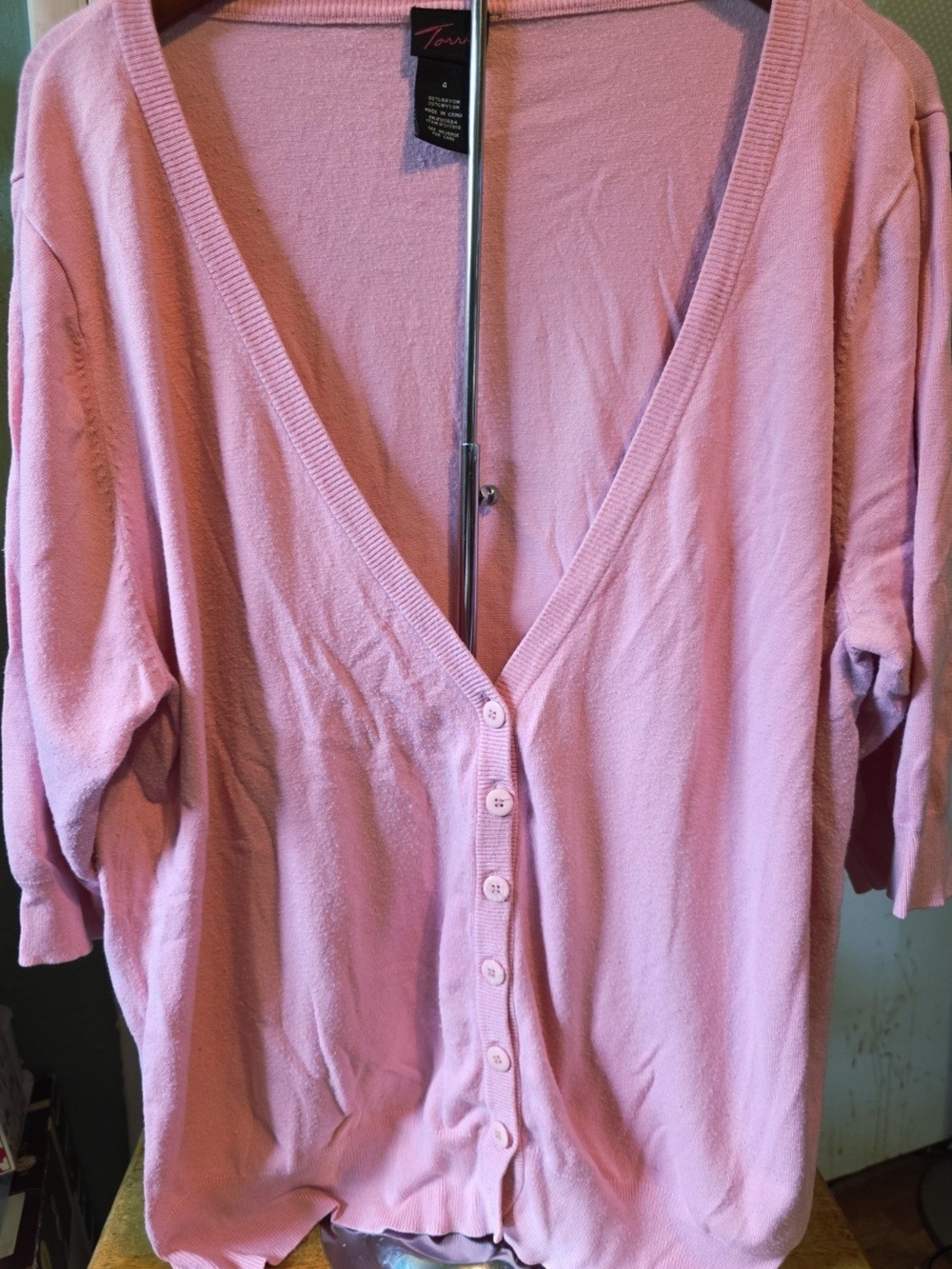 Torrid Women's Blush Pink Button Front Cardigan Sweater Plus Size 4
